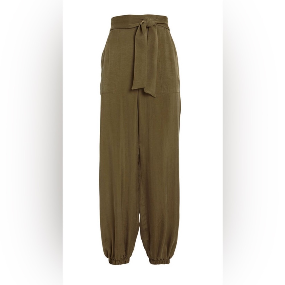 NWOT Intermix Lindy Tie Waist Pant in Olive